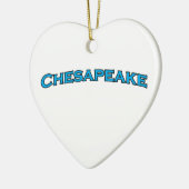 Chesapeake Virginia Arched Text Logo Keramisch Ornament (Links)