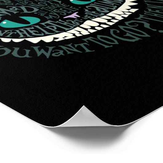 Cheshire Alice Cat was allemaal gek hier Poster (Hoek)