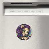 Cheshire Cat Alice in Wonderland Art Hannah Lynn Magneet (Insitu (Vaatwasser))