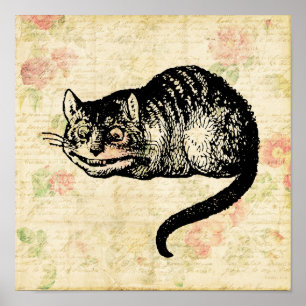 Cheshire Cat Alice in Wonderland Art Illustratie Poster