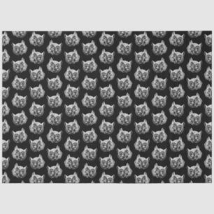 Cheshire Cat Alice in Wonderland Black Art Tissuepapier