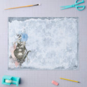 Cheshire Cat Alice in Wonderland Blue Decoupage Tissuepapier (Craft)