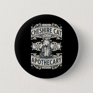 Cheshire Cat - Alice in Wonderland  Book de de Ronde Button 5,7 Cm