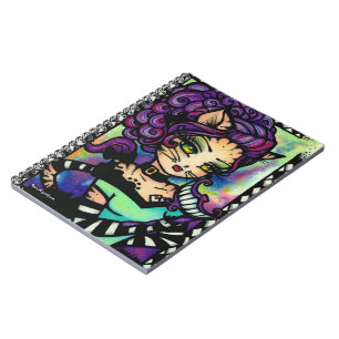 Cheshire Cat Alice in Wonderland Girl Fantasy Notitieboek