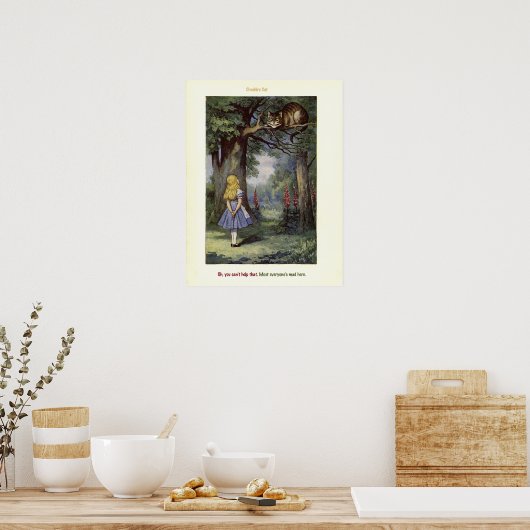 Cheshire CAT Alice in Wonderland print (Keuken)