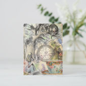 Cheshire Cat Alice Wonderland Briefkaart (Staand voorkant)