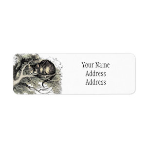 Cheshire Cat Alice Wonderland Etiket