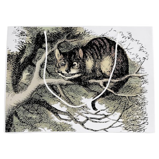 Cheshire Cat Alice Wonderland Groot Cadeauzakje (Voorkant)
