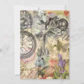 Cheshire Cat Alice Wonderland Kaart (Achterkant)