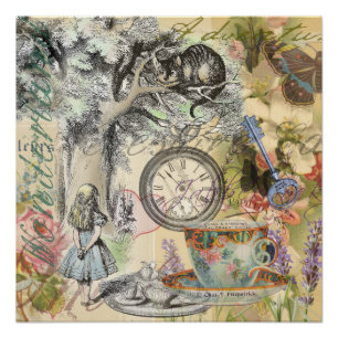 Cheshire Cat Alice Wonderland Klassieker Perfect Poster