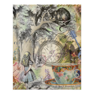 Cheshire Cat Alice Wonderland Klassieker Perfect Poster
