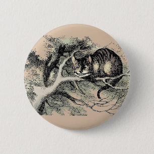 Cheshire Cat Alice Wonderland Klassieker Ronde Button 5,7 Cm