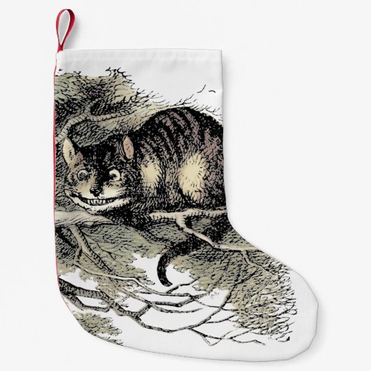 Cheshire Cat Alice Wonderland Kleine Kerstsok (Voorkant)