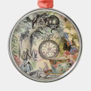 Cheshire Cat Alice Wonderland Metalen Ornament