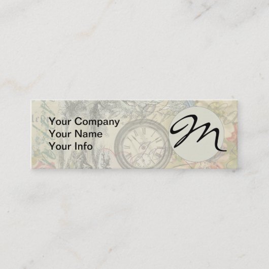 Cheshire Cat Alice Wonderland Mini Visitekaartje (Voorkant)