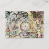 Cheshire Cat Alice Wonderland Visitekaartje (Achterkant)