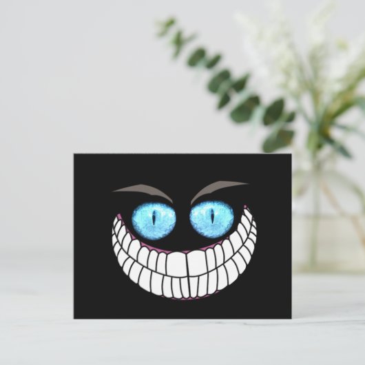 Cheshire Cat - Blue Eyes Post Card Briefkaart (Staand voorkant)