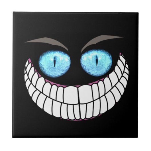 Cheshire Cat - Blue Eyes Tile Tegeltje (Voorkant)