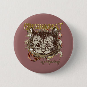 Cheshire Cat Carnivale Style (Gold Version) Ronde Button 5,7 Cm