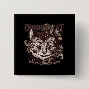 Cheshire Cat Carnivale Style Vierkante Button 5,1 Cm
