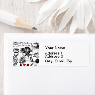 Cheshire Cat Classic Alice in Wonderland Art Etiket