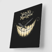 Cheshire Cat Clock Vierkante Klok (Hoek)