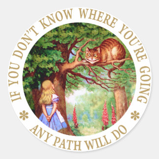 CHESHIRE CAT - ELKE PATH ZAL DAT DOEN RONDE STICKER