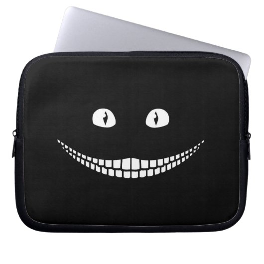 Cheshire Cat Grin Black Electronique Sac (Devant)