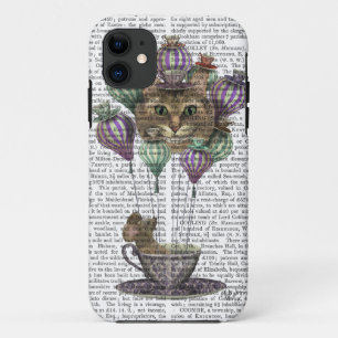 Cheshire Cat Hot Air ballon iPhone 11 Hoesje