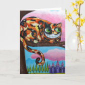 Cheshire Cat Kaart (Gele Bloem)
