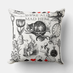 Cheshire Cat klassieke alice in wonderland gek Buitenkussen