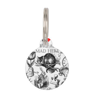 Cheshire Cat klassieke alice in wonderland gek Huisdierpenning