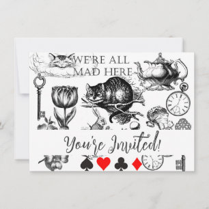 Cheshire Cat klassieke alice in wonderland gek Kaart