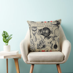 Cheshire Cat klassieke alice in wonderland gek Kussen