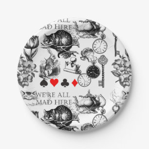 Cheshire Cat klassieke alice in wonderland gek Papieren Bordje