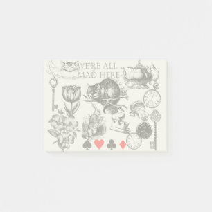 Cheshire Cat klassieke alice in wonderland gek Post-it® Notes