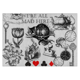 Cheshire Cat klassieke alice in wonderland gek Snijplank