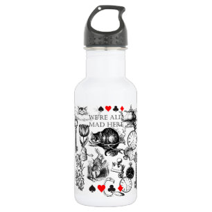 Cheshire Cat klassieke alice in wonderland gek Waterfles