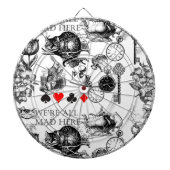 Cheshire Cat klassieker Alice in wonderland gek Dartbord (Voorkant)