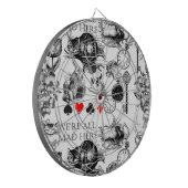 Cheshire Cat klassieker Alice in wonderland gek Dartbord (Voorkant Links)
