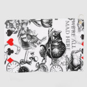 Cheshire Cat klassieker Alice in wonderland gek Golfhanddoek (Horizontaal)