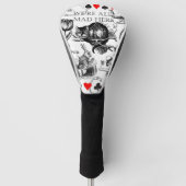 Cheshire Cat klassieker Alice in wonderland gek Golfheadcover (Voorkant)