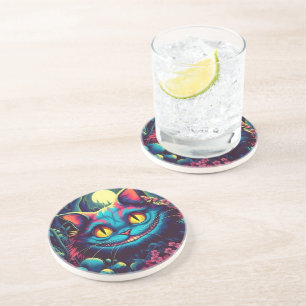 Cheshire Cat lachende Alice in Wonderland Zandsteen Onderzetter