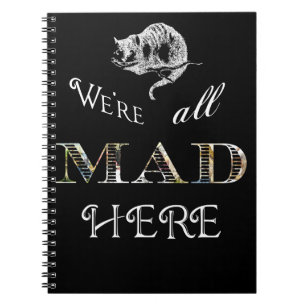 Cheshire Cat Mad Alice Spiral notebook Notitieboek