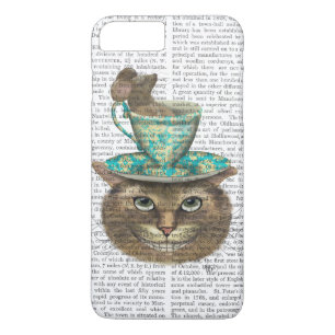 Cheshire Cat met Cup op kop iPhone 8 Plus / 7 Plus Hoesje