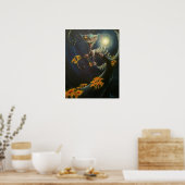 Cheshire Cat Moon Poster (Keuken)