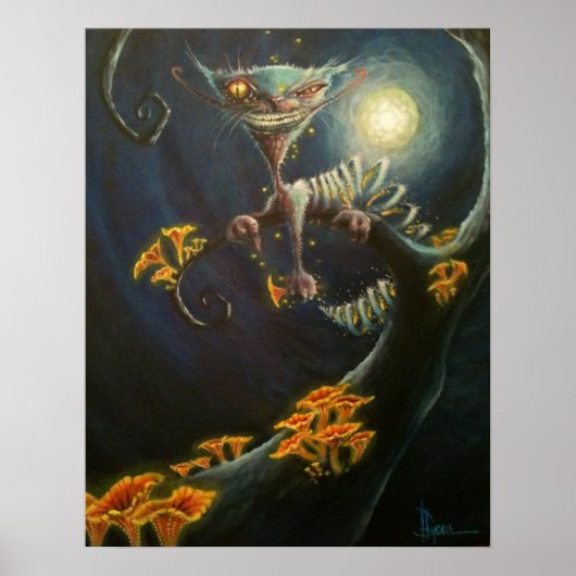 Cheshire Cat Moon Poster (Voorkant)