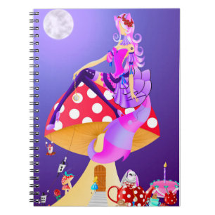 Cheshire Cat on Mushroom wonderland Notitieboek