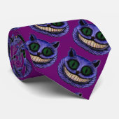 CHESHIRE CAT op Paars ~ ~ Stropdas (Opgerold)