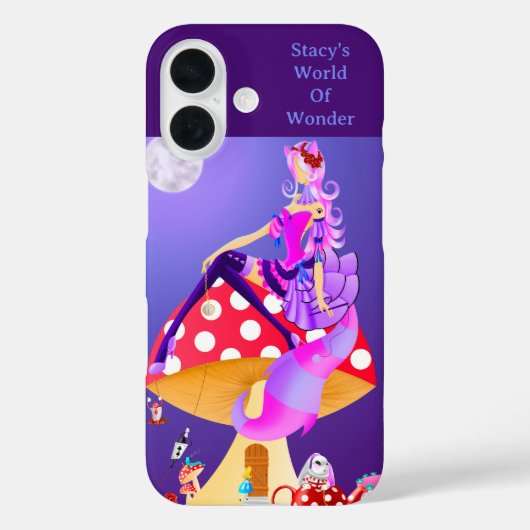 Cheshire Cat op Paddenstoel Case-Mate iPhone Case (Achterkant)